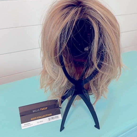 NIB BELLE TRESS MODENA CARAMEL BLONDE R & PERFECT! Full Lace Front & Mono Part - Picture 2 of 5